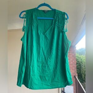 Lauren Ralph Lauren Women's Tassel-Trim Sleeveless Cotton Top